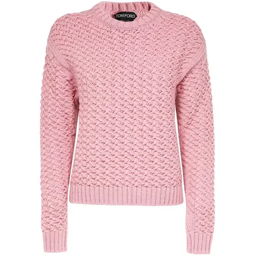 Gerippter Wollpullover , Damen, Größe: M - Tom Ford - Modalova