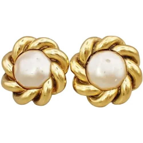 Pre-owned Jewellery, female, , Size: ONE SIZE Pre-owned Metal earrings - Chanel Vintage - Modalova