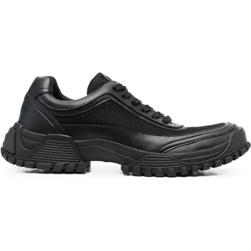 Leather Sneakers with Fabric Lining , male, Sizes: 7 UK, 9 UK, 11 UK, 12 UK, 10 UK - Emporio Armani - Modalova