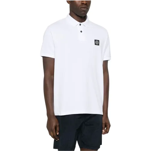 Weiße T-Shirts Polos für Männer , Herren, Größe: M - Stone Island - Modalova
