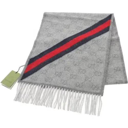 Pre-owned Scarves, male, , Size: ONE SIZE Pre-owned Wool scarves - Gucci Vintage - Modalova