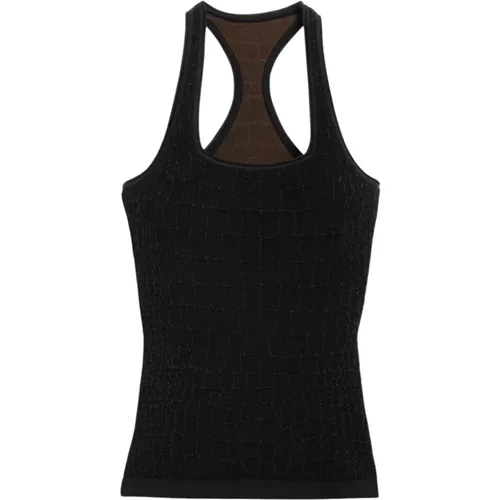 Sleeveless Tops, female, , Size: XS Ribbed Tank Top Scala - Jacquemus - Modalova