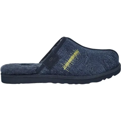 Embroidered Slide - Calfskin - , male, Sizes: 6 UK - Ugg - Modalova