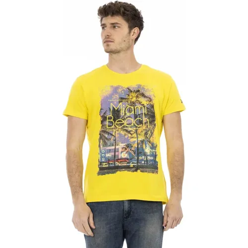 Kurzarm Rundhals T-Shirt , Herren, Größe: L - Trussardi - Modalova