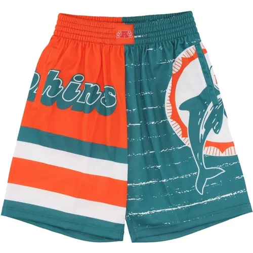 Sportswear, male, , Size: XL Miami Dolphins NFL Basketball Shorts - Mitchell & Ness - Modalova