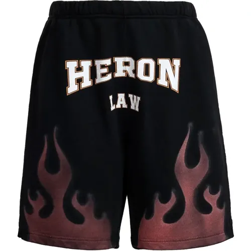 Einzigartige Bedruckte Schwarze Shorts , Herren, Größe: L - Heron Preston - Modalova