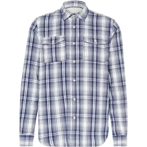 Light Jackets, male, , Size: M Flannel Check Shirt for Regular Fit - Scotch & Soda - Modalova