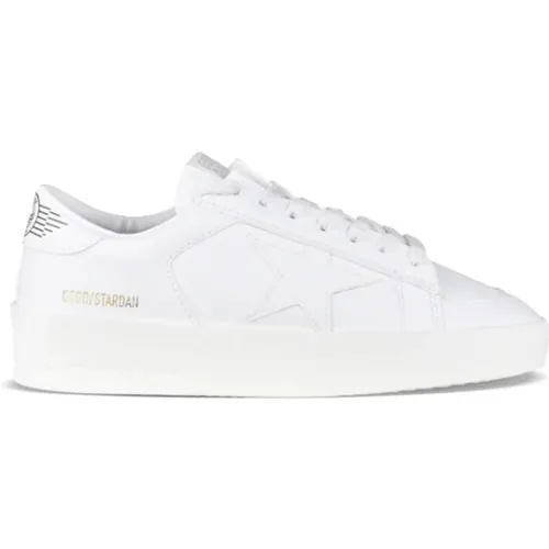 Weiße Leder Stardan Sneakers , Damen, Größe: 39 EU - Golden Goose - Modalova