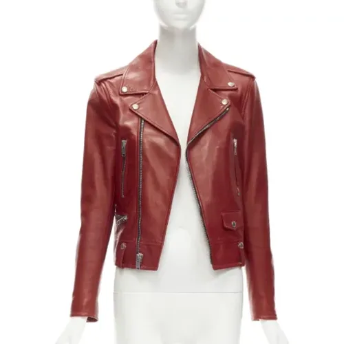 Pre-owned Leather outerwear , female, Sizes: S/M - Saint Laurent Vintage - Modalova