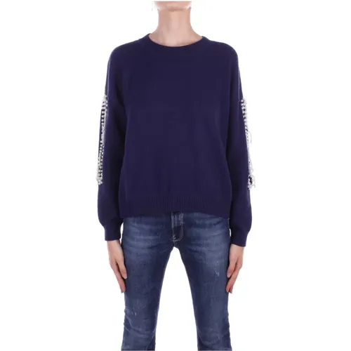 Blauer Pullover mit Cut-Out Details - Liu Jo - Modalova