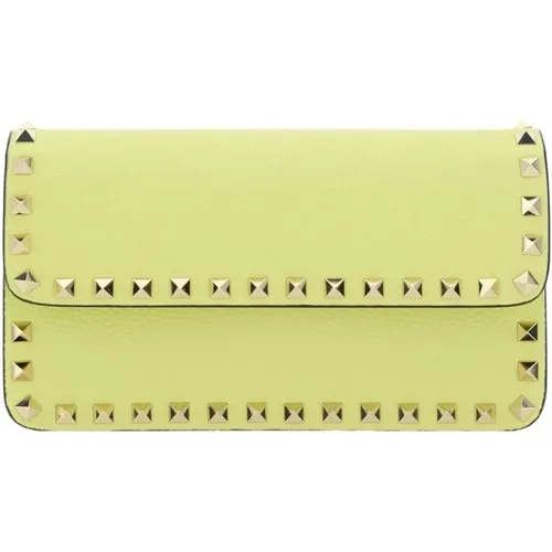 Leather Rockstud Handbag , female, Sizes: ONE SIZE - Valentino Garavani - Modalova