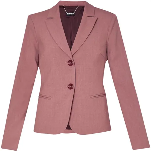 Blazers, female, , Size: L Flannel Single-Breasted Donna Blazer - Liu Jo - Modalova