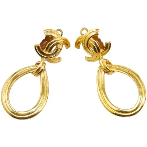 Pre-owned Jewellery, female, , Size: ONE SIZE Pre-owned Metal earrings - Chanel Vintage - Modalova