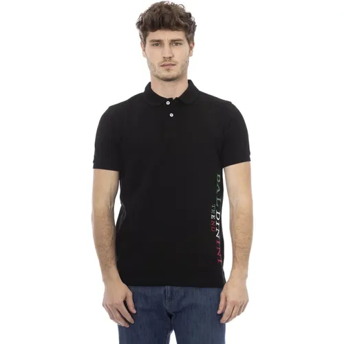 Polo-Shirt mit Kurzen Ärmeln und Frontstickerei,Bestickte Poloshirts Kurzarm - Baldinini - Modalova