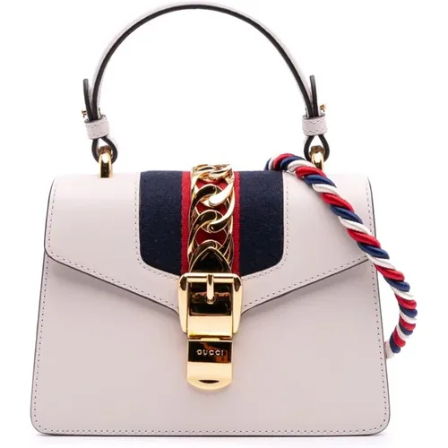 Pre-owned Handbags, female, , Size: ONE SIZE Pre-owned Elegant Top Handle Bag - Gucci Vintage - Modalova