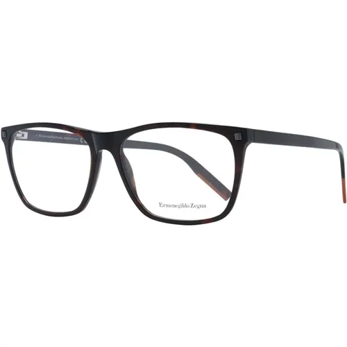 Glasses, male, , Size: ONE SIZE Rectangle Optical Frames - Ermenegildo Zegna - Modalova