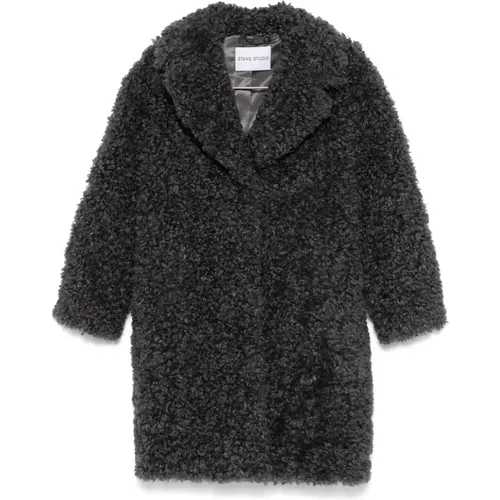 Cocoon Shearling Fur Coat , female, Sizes: M - Stand Studio - Modalova