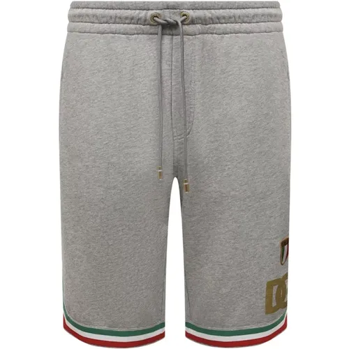 Track Shorts with Logo Patch , male, Sizes: M - Dolce & Gabbana - Modalova