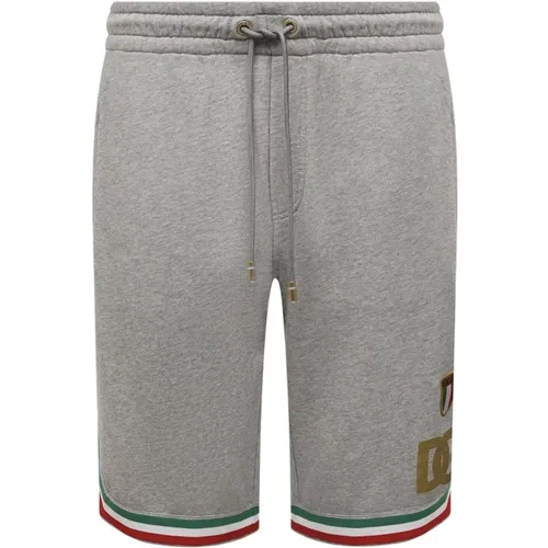 Track Shorts with Logo Patch , male, Sizes: M, S - Dolce & Gabbana - Modalova