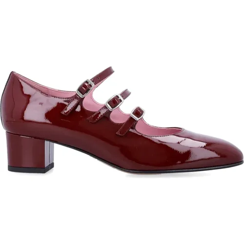 Burgundy Mary Janes Pump Shoes , female, Sizes: 5 UK, 7 UK, 6 UK, 4 UK - Carel - Modalova