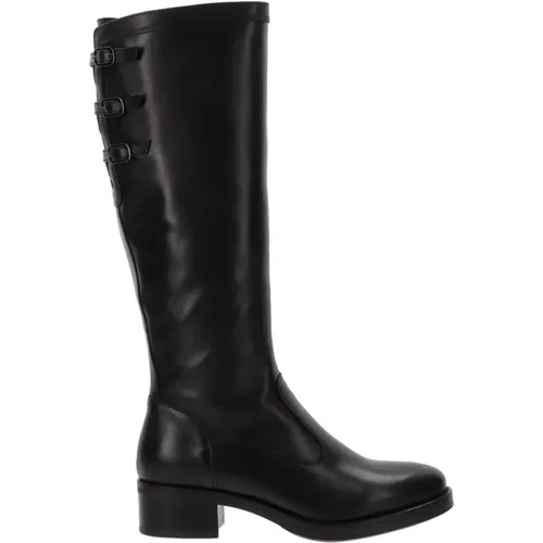 Elegante Leder Damenstiefel , Damen, Größe: 37 EU - Nerogiardini - Modalova