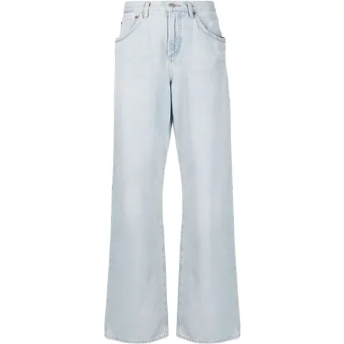 Wide-Leg Fusion Denim Jeans , female, Sizes: W26, W27, W28 - Agolde - Modalova