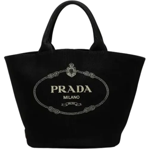 Pre-owned Tote Bags, female, , Size: ONE SIZE Pre-owned Canvas handbags - Prada Vintage - Modalova