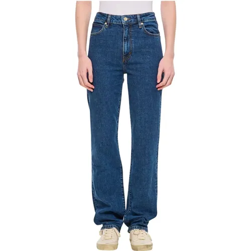 Straight Jeans, female, , Size: W27 Classic High-Waisted Denim Trousers - Frame - Modalova