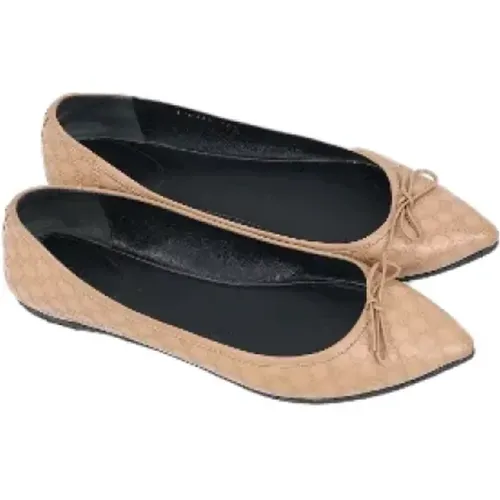 Pre-owned Flats, female, , Size: 9 1/2 US Pre-owned Leather flats - Gucci Vintage - Modalova