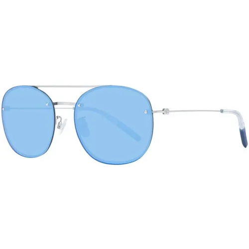 Sunglasses, unisex, , Size: ONE SIZE Blue Round Sunglasses with UV Protection - Tommy Hilfiger - Modalova