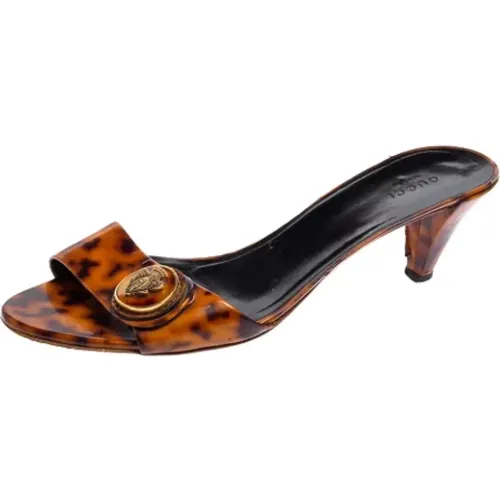 Pre-owned Leder sandals , Damen, Größe: 39 1/2 EU - Gucci Vintage - Modalova