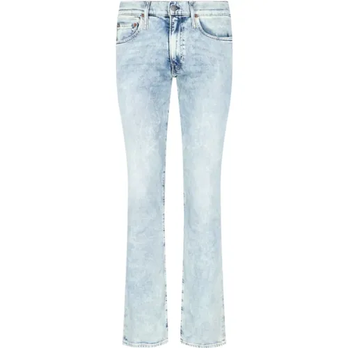 Slim-Fit Denim Jeans mit abgenutzten Details , Herren, Größe: W36 - Ralph Lauren - Modalova