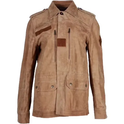 Pre-owned Jackets, male, , Size: S Pre-owned Suede outerwear - Yves Saint Laurent Vintage - Modalova