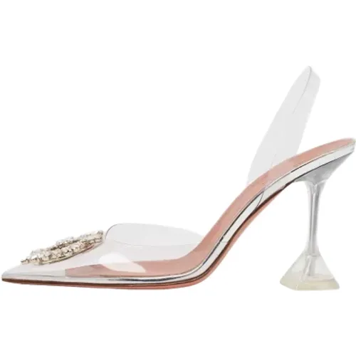 Pre-owned Plastic heels , female, Sizes: 7 UK - Amina Muaddi Pre-owned - Modalova