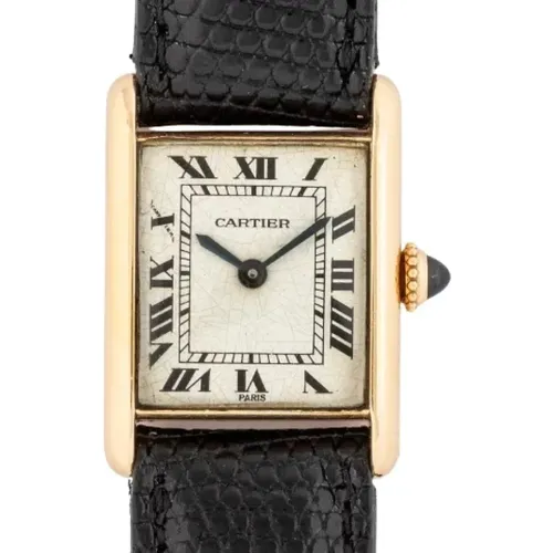 Pre-owned Watches, female, , Size: ONE SIZE Pre-owned Leather watches - Cartier Vintage - Modalova