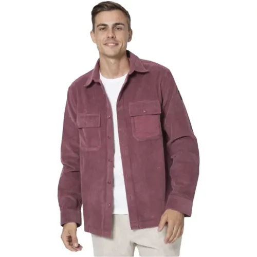 Bordeaux Cord Hemd , Herren, Größe: M - Belstaff - Modalova