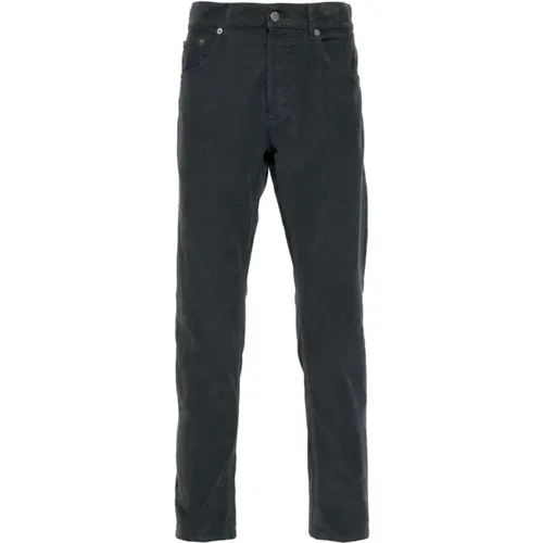 Dark Corduroy Slim-Fit Trousers , male, Sizes: W33, W35, W32, W36, W34, W31 - Dondup - Modalova