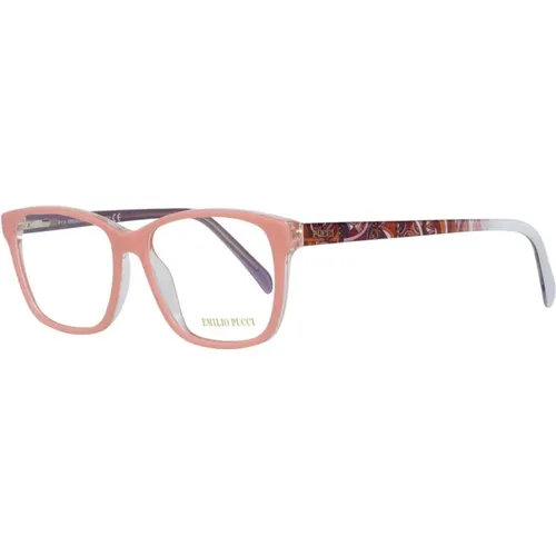 Glasses, female, , Size: ONE SIZE Stylish Pink Optical Frames with Spring Hinge - EMILIO PUCCI - Modalova