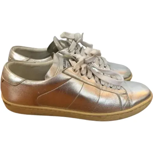 Pre-owned Sneakers, female, , Size: 6 US Pre-owned Leather sneakers - Saint Laurent Vintage - Modalova