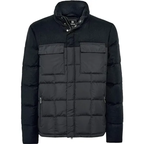 Flyn Flannel und Feather Tech Bomberjacke , Herren, Größe: XL - Boggi Milano - Modalova