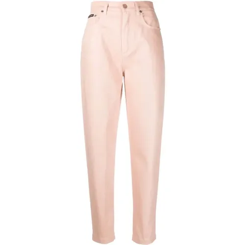 Tapered High-Waisted Trousers , female, Sizes: XS - Dolce & Gabbana - Modalova