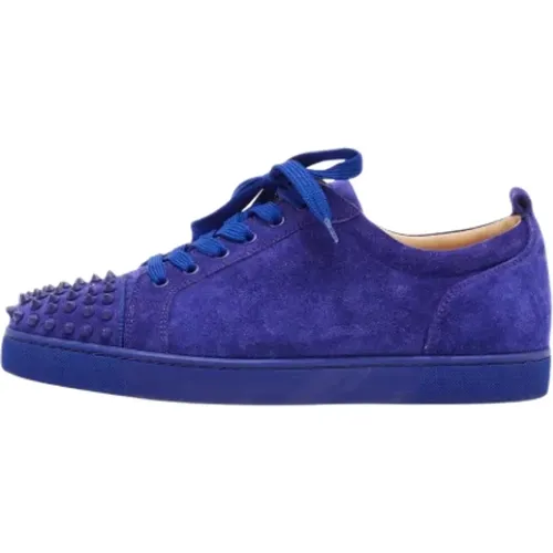 Pre-owned Suede sneakers , male, Sizes: 10 UK - Christian Louboutin Pre-owned - Modalova