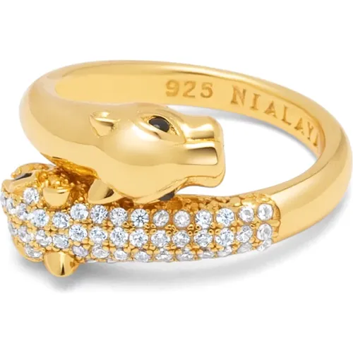 Twisted Panther Ring in Gold - Nialaya - Modalova