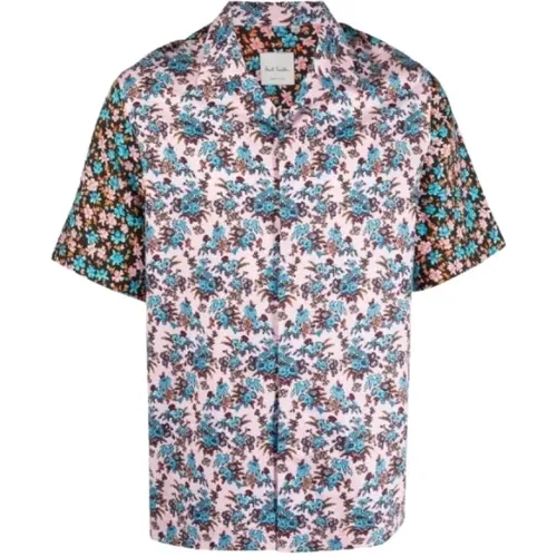 Casual Shirts, male, , Size: S Rizo Floral Print Short-Sleeve Shirt - Paul Smith - Modalova