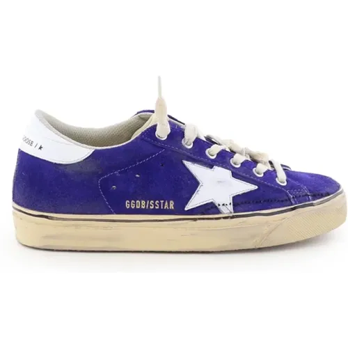 Lila Wildleder Sneakers , Damen, Größe: 37 EU - Golden Goose - Modalova