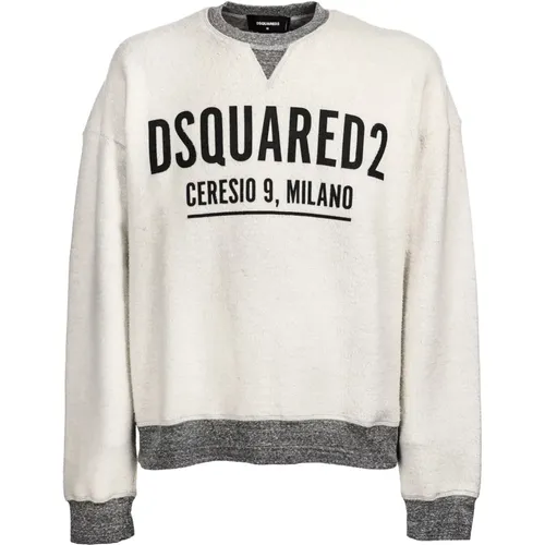 Sweatshirts, male, , Size: XL Oversized Fit Sweatshirt in - Dsquared2 - Modalova