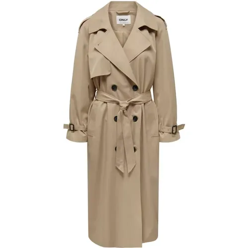 Trench Coats , Damen, Größe: L - Only - Modalova