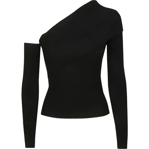 Nero Asymmetrical Sweater , female, Sizes: 2XS - Federica Tosi - Modalova