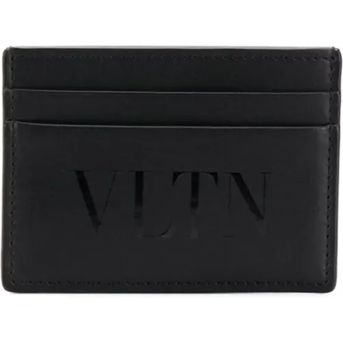 Wallets & Cardholders, male, , Size: ONE SIZE Logo Print Wallet with Card Slots - Valentino Garavani - Modalova