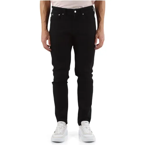Regular Taper Jeans Fünf Taschen , Herren, Größe: W36 - Calvin Klein Jeans - Modalova
